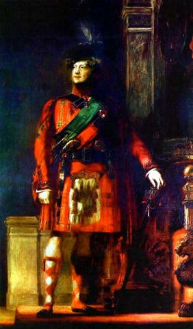 history of the kilt King George IV wearing his kilt