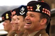 Scottish soldiers wearing their Glengarry caps Scottish soldiers wearing their Glengarry caps