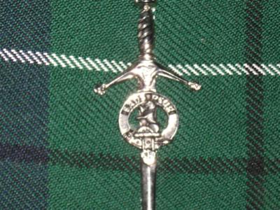 close up of decorative kilt pin close up of decorative kilt pin