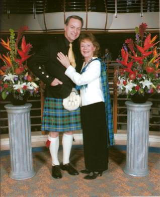 your kilt photos Carol and David on a cruise