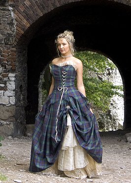 tartan wedding dress