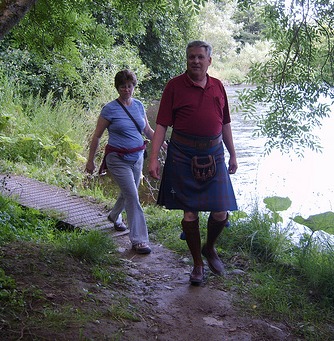 wearing a kilt